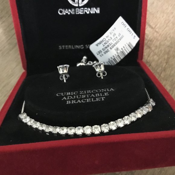 Giani Bernini Tennis Set: Earrings & Bracelet - Picture 2 of 2